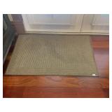 WOVEN AREA RUG, HERRINGBONE PATTERN, NEUTRAL