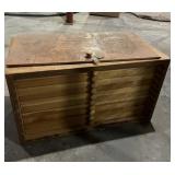 WOODEN ARTIST STORAGE CABINET, MULTI-DRAWER,