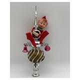 VTG CHRISTMAS TREE TOPPER, ELF FIGURE,