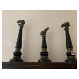 VINTAGE ELEPHANT FIGURINES (3), BRONZE-TONE