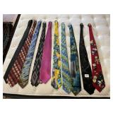 ASSORTED VTG NECKTIES (9) INCL J. GARCIA