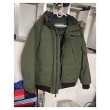 EDDIE BAUER MEN'S BOMBER JACKET, OLIVE GREEN,
