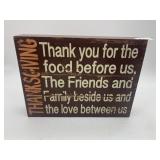 DARICE THANKSGIVING DECORATIVE WOODEN SIGN,