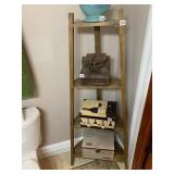 CORNER LADDER SHELF, WOODEN CONSTRUCTION, FOUR