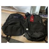 JANSPORT AND ALL IN MOTION BACKPACKS, BLACK,
