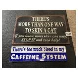 AZUREGREEN BUMPER STICKER, METAL WALL SIGN,