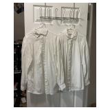 THE J. PETERMAN COMPANY WHITE COTTON SHIRTS (2),
