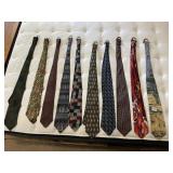 ASSORTED MENS NECKTIES, VARIOUS PATTERNS, MAKERS