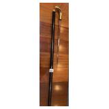 SWORD CANE W/ BRASS SNAKE HEAD HANDLE, METAL