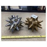 MODERNIST SPIKED ORBS, METALLIC FINISH,