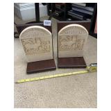 VTG EGYPTIAN REVIVAL BOOKENDS, COMPOSITION PANELS