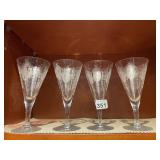 ETCHED CRYSTAL STEMWARE, CLASSICAL FIGURAL