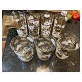 VTG ANNIVERSARY MILESTONES DRINKING GLASSES,
