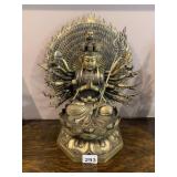 BRASS THOUSAND-ARM GUANYIN STATUE, DETACHABLE