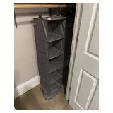 HANGING CLOSET ORGANIZER, ASSORTED CLOTHING