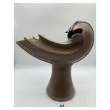 UNIQUE STUDIO POTTERY VASE, ABSTRACT WAVE FORM,