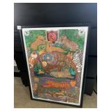 FRAMED CAT-THEMED ART PRINT, MULTICOLORED