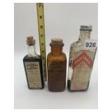 VINTAGE MEDICINE BOTTLES (3), DR. KINGS NEW