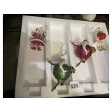 FIGURAL CHRISTMAS ORNAMENTS, SANTA AND ELF THEMES