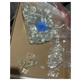 GLASS CUBES, CLEAR, ASSORTED SIZES, IN PLASTIC