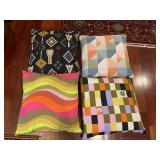ASSORTED DECORATIVE THROW PILLOWS, VARIOUS