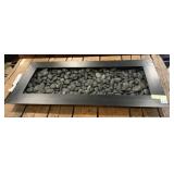 FIREPLACE INSERT SURROUND, RECTANGULAR BLACK