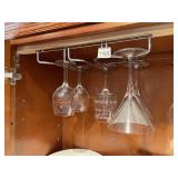 ASSORTED WINE AND MARTINI GLASSES, INCLUDES
