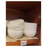MIKASA LUCERNE WHITE BONE CHINA BOWLS (12).