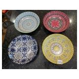 MIKASA MARRAKESH STONEWARE BOWLS, MULTICOLORED