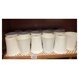 MIKASA LUCERNE WHITE BONE CHINA MUGS (12).