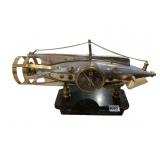 PENDULUX SUBMARINE DESK CLOCK, ALUMINUM AND BRASS