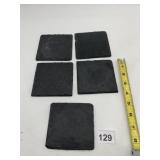 NATURAL SLATE STONE COASTERS, SQUARE, ROUGH-HEWN