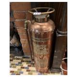 O.J. CHILDS CO. VINTAGE COPPER FIRE EXTINGUISHER,