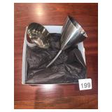 STAINLESS STEEL COCKTAIL FUNNEL W/ INTEGRATED