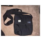 JACK SPADE GREENE ST. BLACK CANVAS MESSENGER BAG,