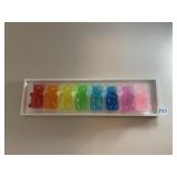 RESIN GUMMY BEAR WALL ART, RAINBOW GRADIENT,