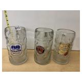 BEER MUGS, PAULANER MUNCHEN, HECHT SCHLENKERLA