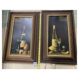 TURNER MFG. CO. STILL LIFE PRINTS (2), WINE AND