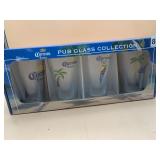 CORONA EXTRA PUB GLASS COLLECTION, (4) 16OZ