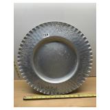 HAND WROUGHT ALUMINUM LAZY SUSAN, FRUIT AND