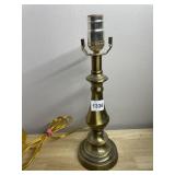 BRASS TABLE LAMP W/ SOCKET AND CORD.