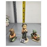 HUMMEL PORCELAIN FIGURINES (3), INCLUDES BOY W/