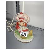 STRAWBERRY SHORTCAKE TABLE LAMP, CHARACTER BASE,
