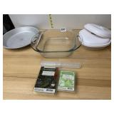 SCENTSATIONALS WAX CUBES (2), GLASS BAKING DISH,