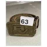HIT LINE USA LEATHER BELT W/ BRASS BUCKLE