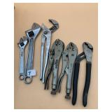 CRAFTSMAN AND VISE-GRIP PLIERS AND ADJUSTABLE