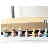 AVON 1982 PORCELAIN LADY BUST FIGURINES (7), AND