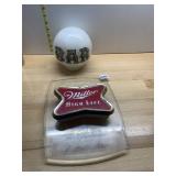 MILLER HIGH LIFE BAR SIGN, ACRYLIC, AND MILK