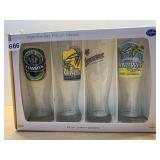 CROFTON IMPORTED BEER PILSNER GLASSES (4), 23 OZ,