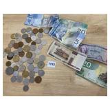ASSORTED WORLD CURRENCY, INCLUDES CANADIAN
